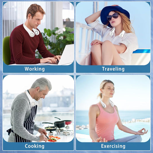 Mini Neck Fan Portable Rechargeable Air Cooler (FREE SHIPPING)