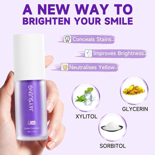 Jaysuing Purple Teeth Whitening Toothpaste ORIGINAL FREE HOME DELIEVERY ALL OVER KSA