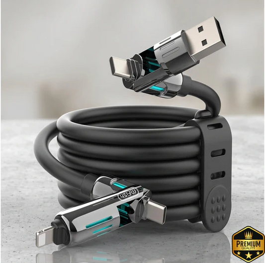 4-in-1 USB Fast Charging Cable - 240W [FREE SHIPPING ALL OVER KSA]